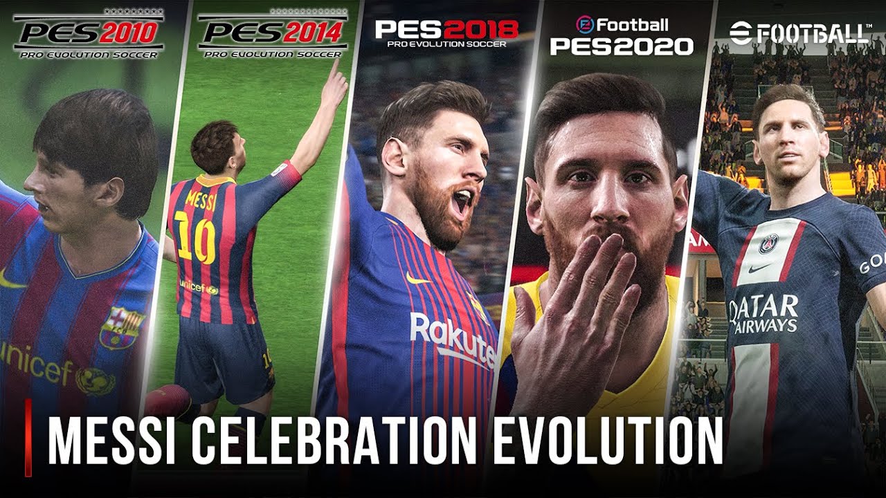 Messi Celebration Evolution In PES | 10 - 23 | 4K 60FPS