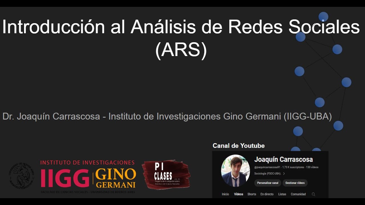 Introducción al Análisis de Redes Sociales (ARS)