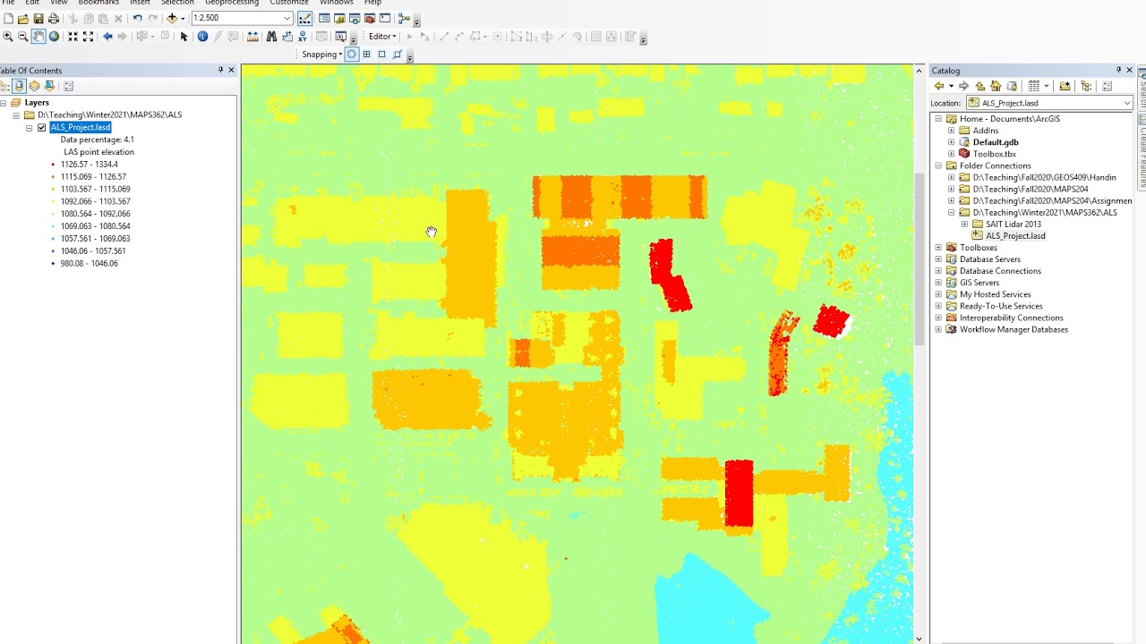 LAS Dataset Measurements