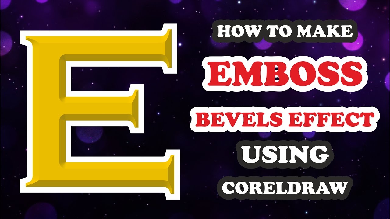 corel draw tutorial How to make a Emboss effect in corel draw  trick