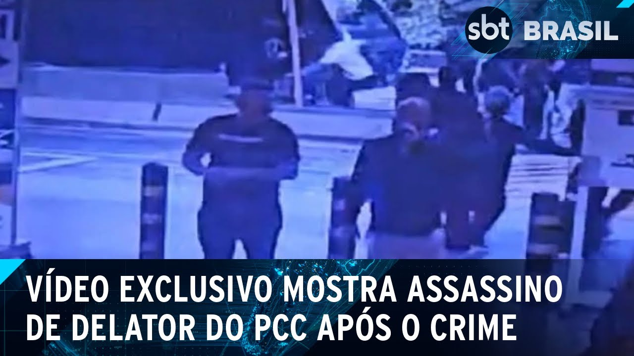 Exclusivo: v&iacute;deo mostra assassino de delator do PCC horas ap&oacute;s o crime | SBT Brasil (25/11/24)