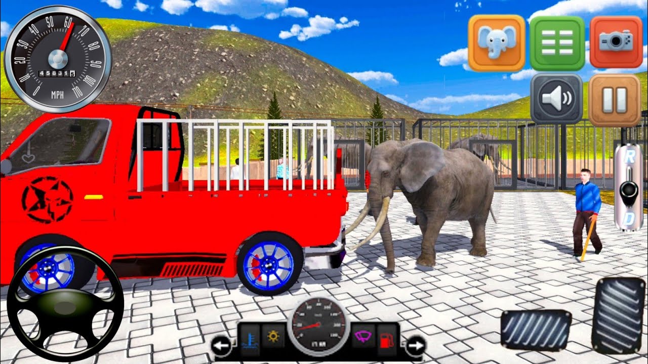 Animal Transport Truck Elephant - لعبة شاحنة نقل الفيل - Android GamePlay 