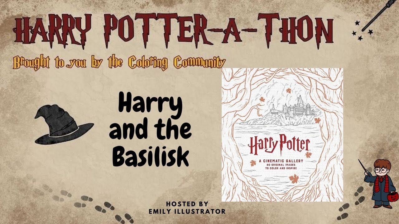 LIVESTREAM| Harry Potter-a-thon| Harry and the Basilisk with Prismacolor