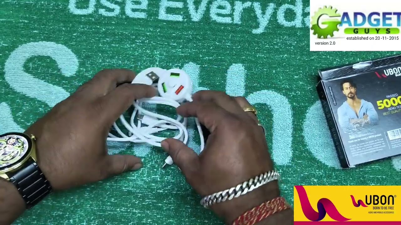 UBON 6 in 1 data cable 