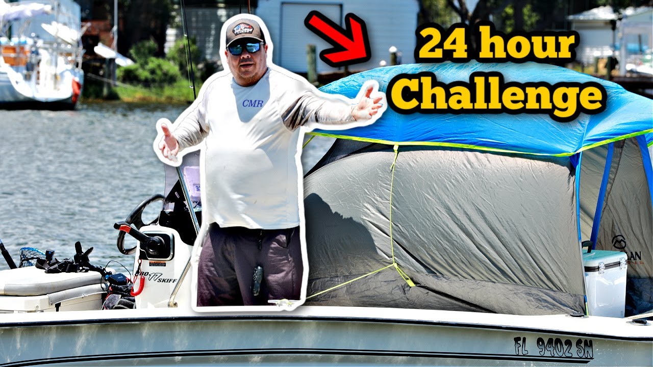 24 Hour OVERNIGHT CHALLENGE In The Mako Pro Skiff 17