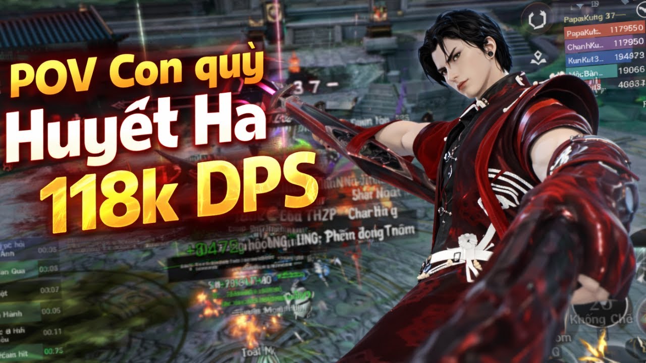 POV Con quỷ Huyết Hà 118k DPS gánh dmg boss 6 Mục dã di anh hùng
