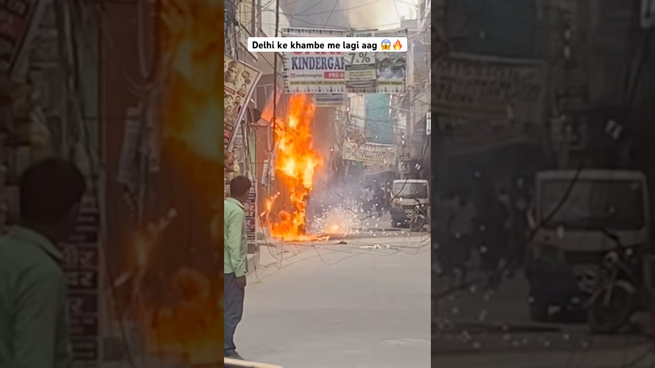 Aag lag gai 😱🔥 #delhi #alert #fire #youtubeshorts #shorts
