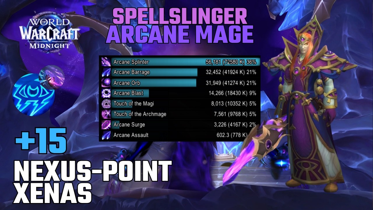 Nexus-Point Xenas +15 | Spellslinger Arcane Mage | Midnight Beta - Season 1 M+