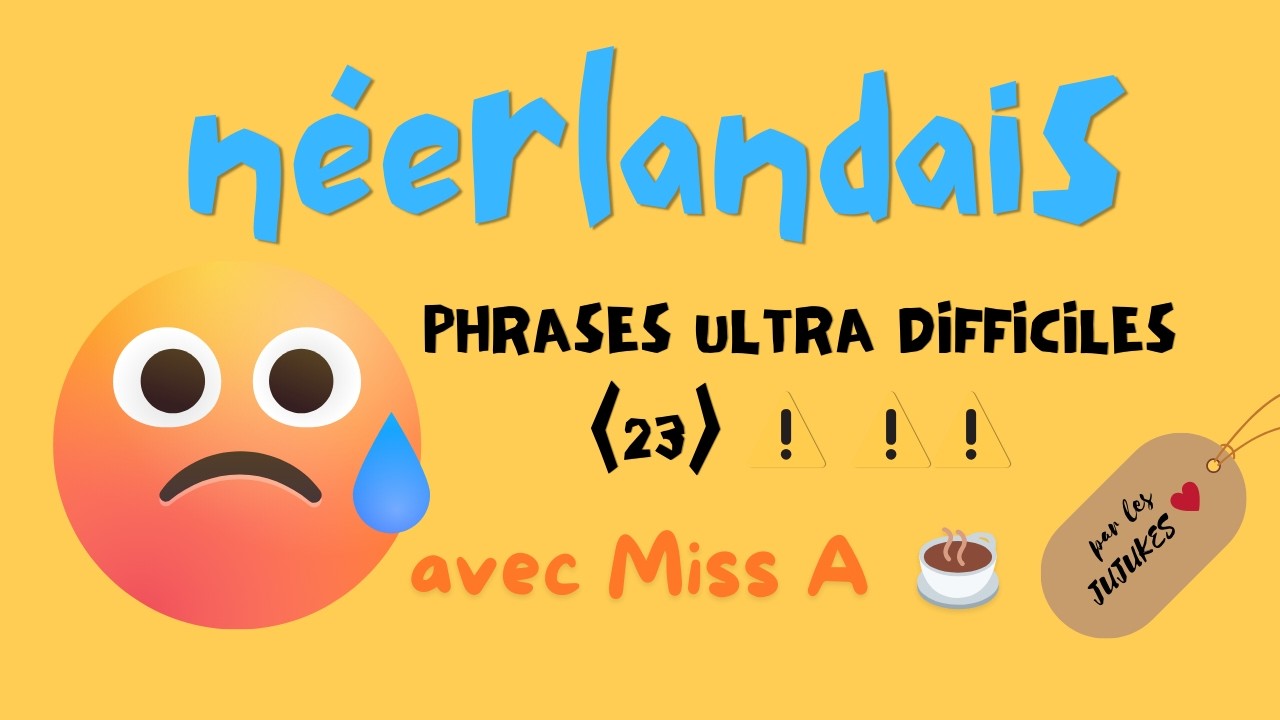 ENCORE PHRASES DIFFICILES en NÉERLANDAIS 🤓 (C2) ⚠️⚠️⚠️ Merciiii mes chères Jujukes ♥️  ☕️