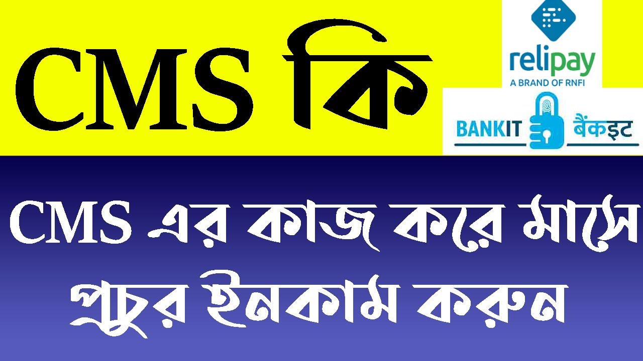 CMS কি ?  CMS  থেকে মাসে প্রচুর ইনকাম করুন | Bankit And RNFI CMS Service which is Best?