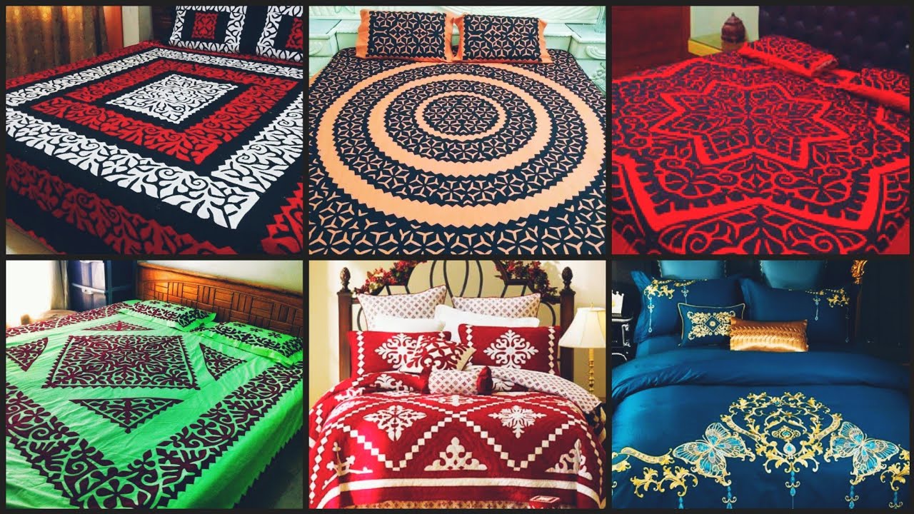 Handmade Applic design/ simple and beautiful applic  bedsheet  design.