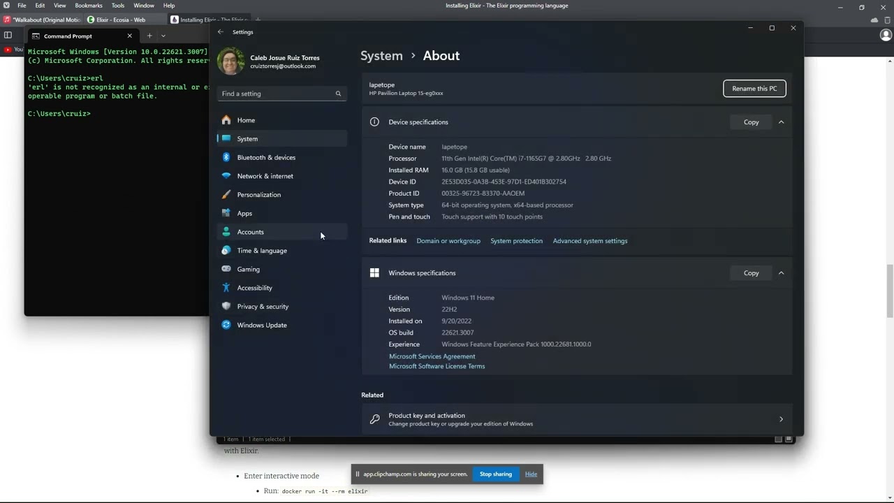 Installing Elixir 1.16.1 (And Erlang 26) On Windows 11.
