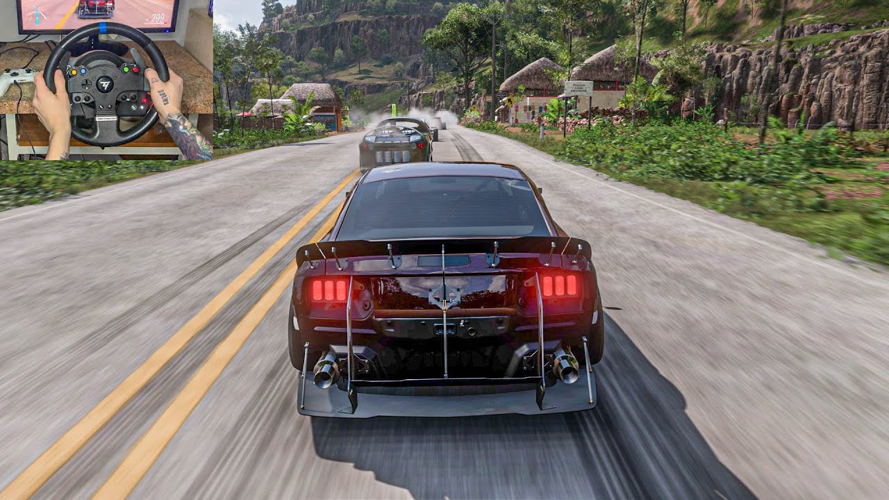 Ford Mustang VS Hot Wheels Cars | Race | Forza Horizon 5 Steering Wheel Gameplay
