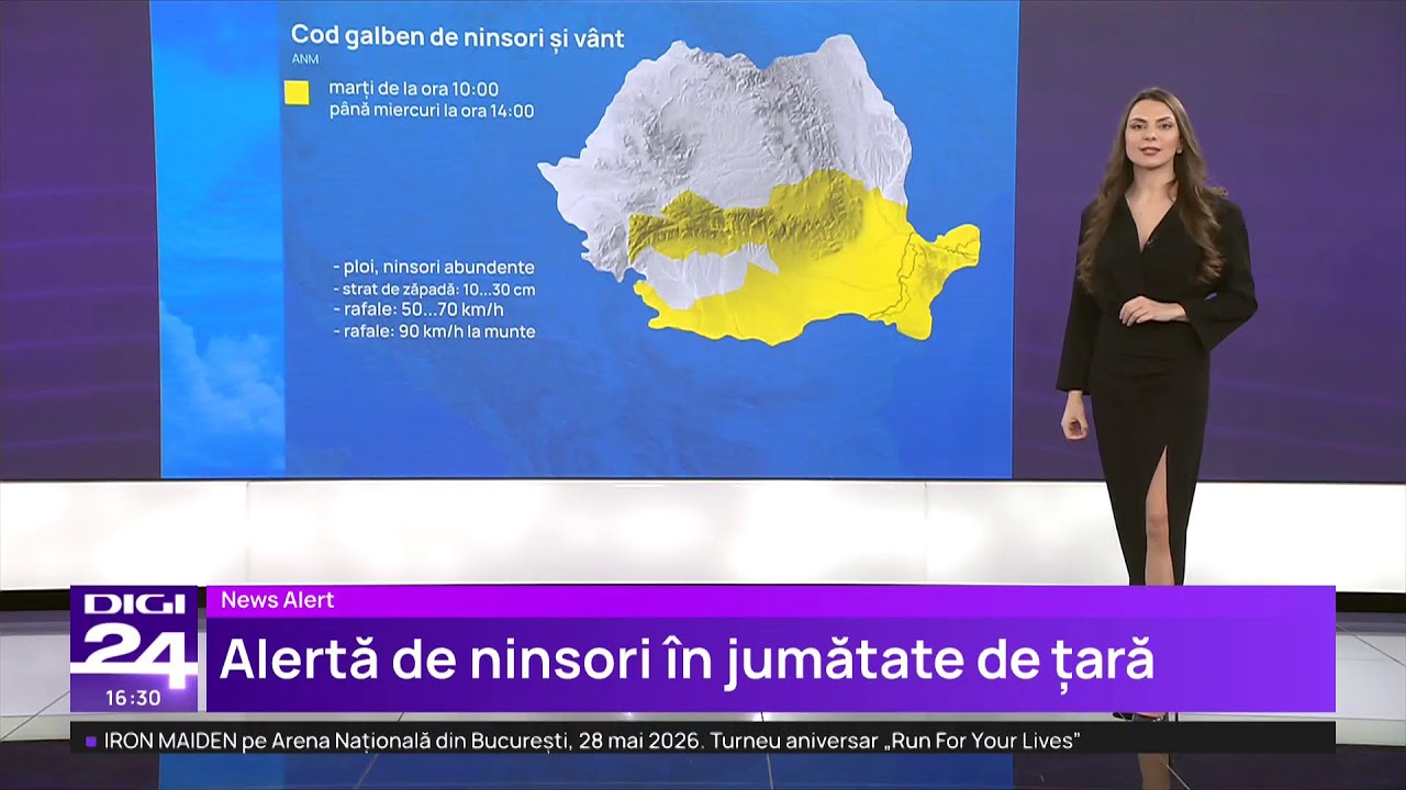 🟣Știrile Digi24  de la ora 16– 16 februarie 2026