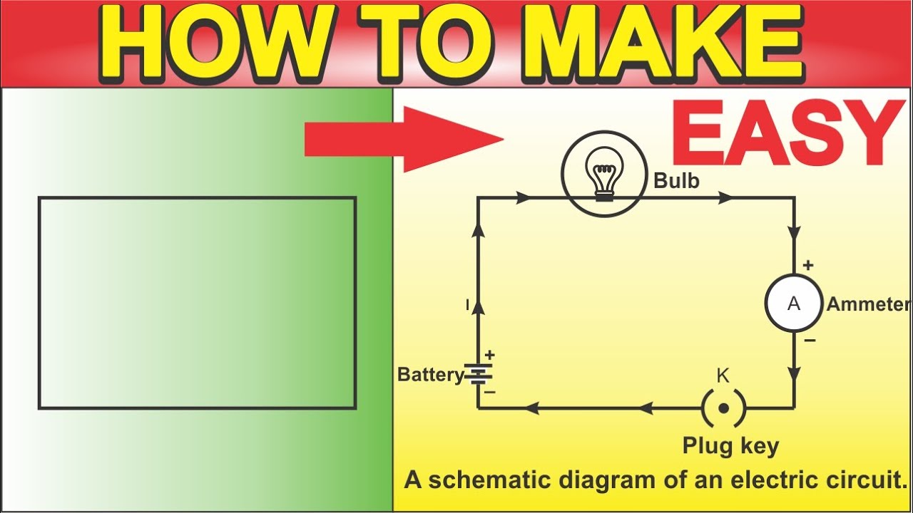 Draw A Circuit Diagram Consisting Of A Cell, An Electric Bulb, An Ammeter And A Plug Key.