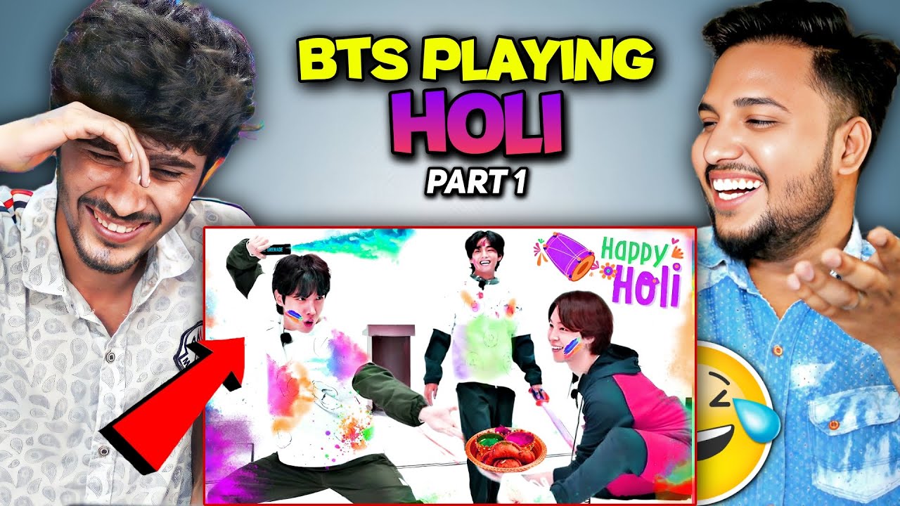 BTS PLAY Holi 🥳 Part-1 Cute Life Video Reaction 😂❤️ | Jungkook | Kim Taeyung | Jimin 😁❤️ |