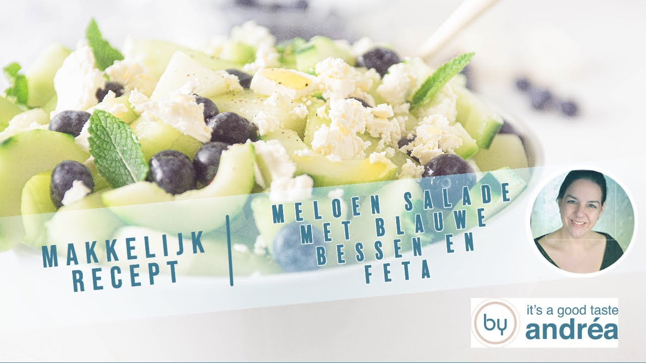 Meloensalade met Blauwe Bessen en Feta