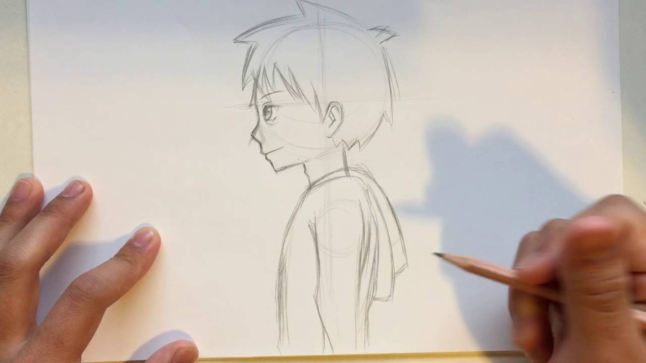 How to Draw Anime Male Head Side View [Slow Narrated Tutorial] [No Timelapse]