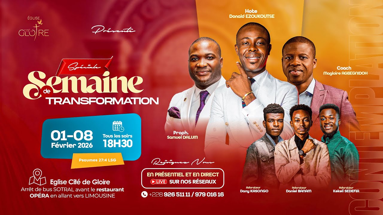 LA TRANSFORMATION  PAR LE SAINT-ESPRIT / DANY  KASONGO/ CITE DE GLOIRE