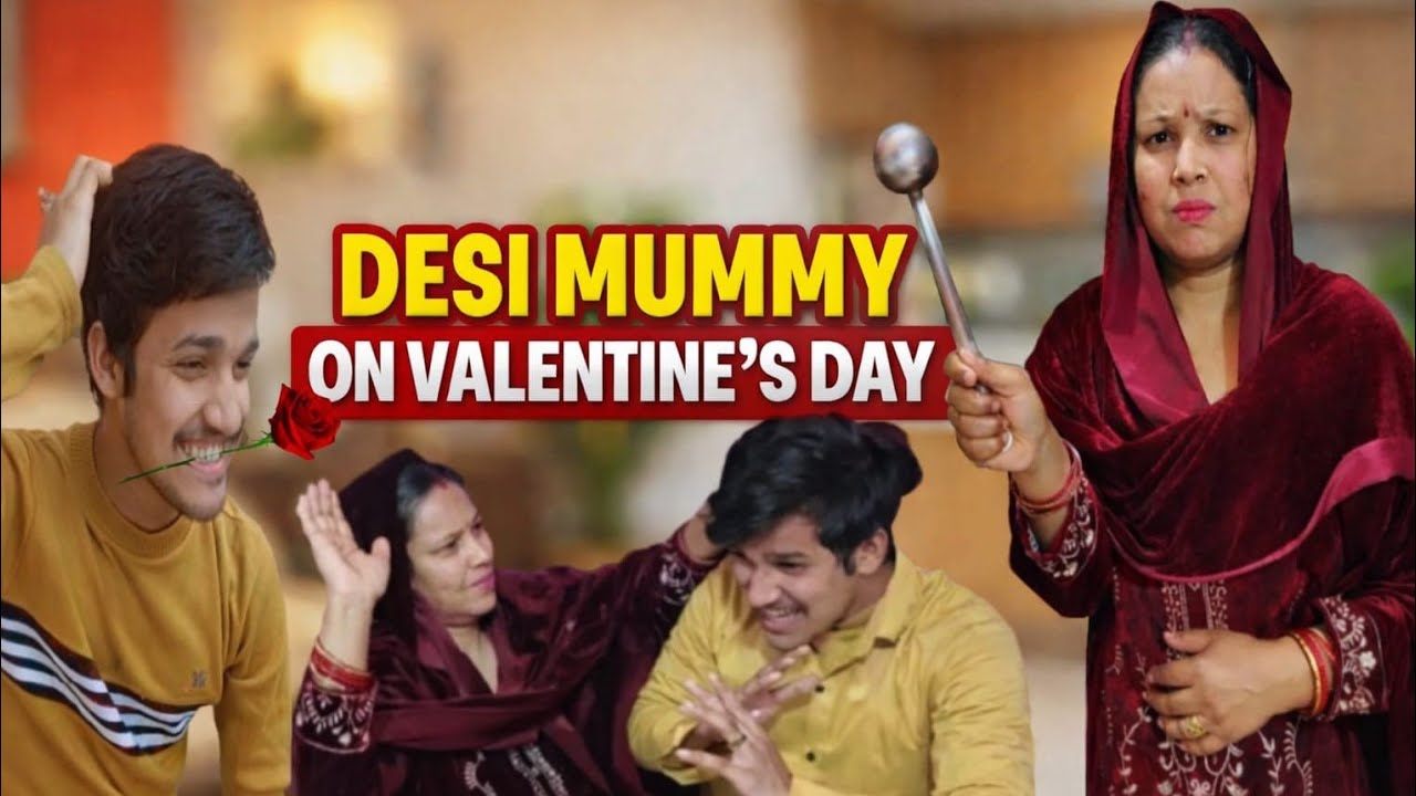 Valentine Day with Mummy 😂 | Indian Mom Comedy || deepak || team jp boys 