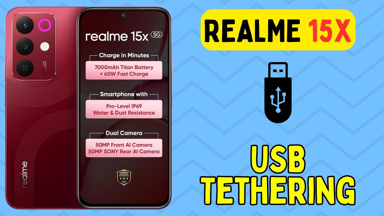 USB Tethering Realme 15x || How to use USB tethering || USB Tethering settings