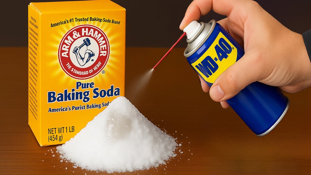 Смешайте WD-40 с пищевой содой. Вы не поверите, какой невероятный результат! Советы по творчеству