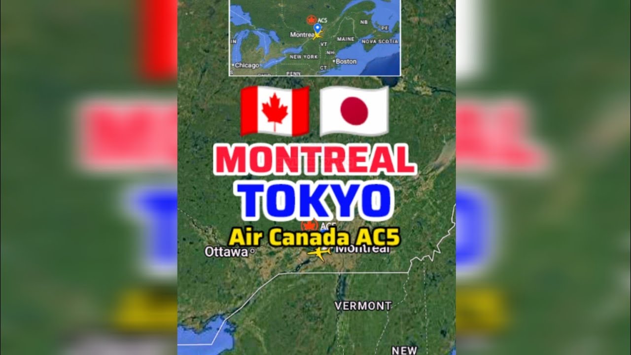 Маршрут Монреаль — Токио на самолете Air Canada AC5 | Boeing 777-333ER | 🇨🇦➡️🇯🇵