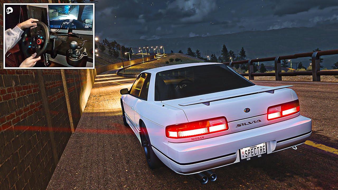 Drifting The Golden Touge Japan in Silvia S13 - Forza Horizon 5 | Steering Wheel and Shifter