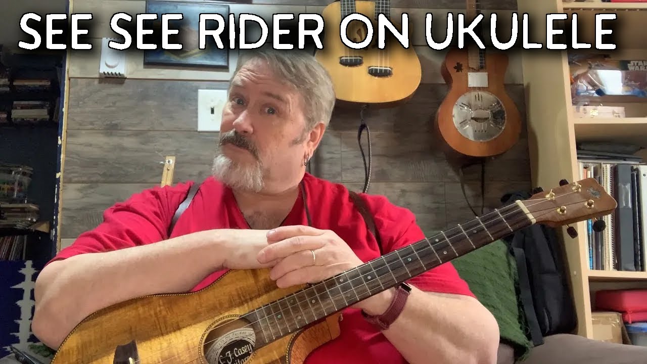 See See Rider CC Rider #fingerpicking #blues on a baritone #ukulele