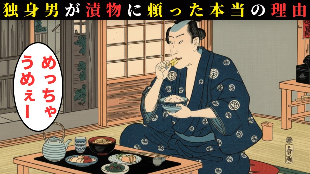 なぜ江戸時代、独身男たちは漬物を好んだのか？一人暮らし男が漬物を選んだ意外な理由【日本浮世絵ばなし】