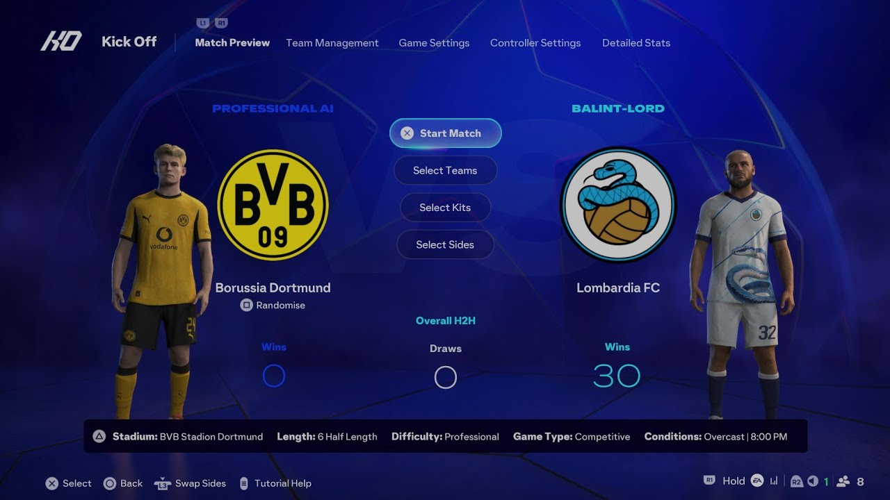 EA SPORTS FC 26 Borussia Dortmund-Inter UEFA Champions League full match 25/26 PS5