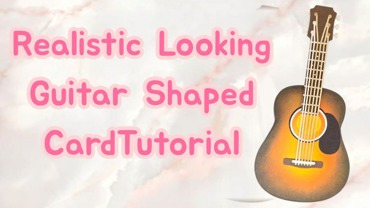 Create a realistic looking guitar shaped card