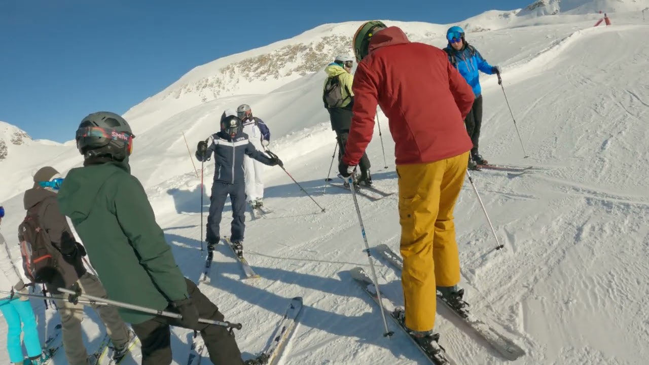 UCPA Tignes skiing January 2024 carving lesson