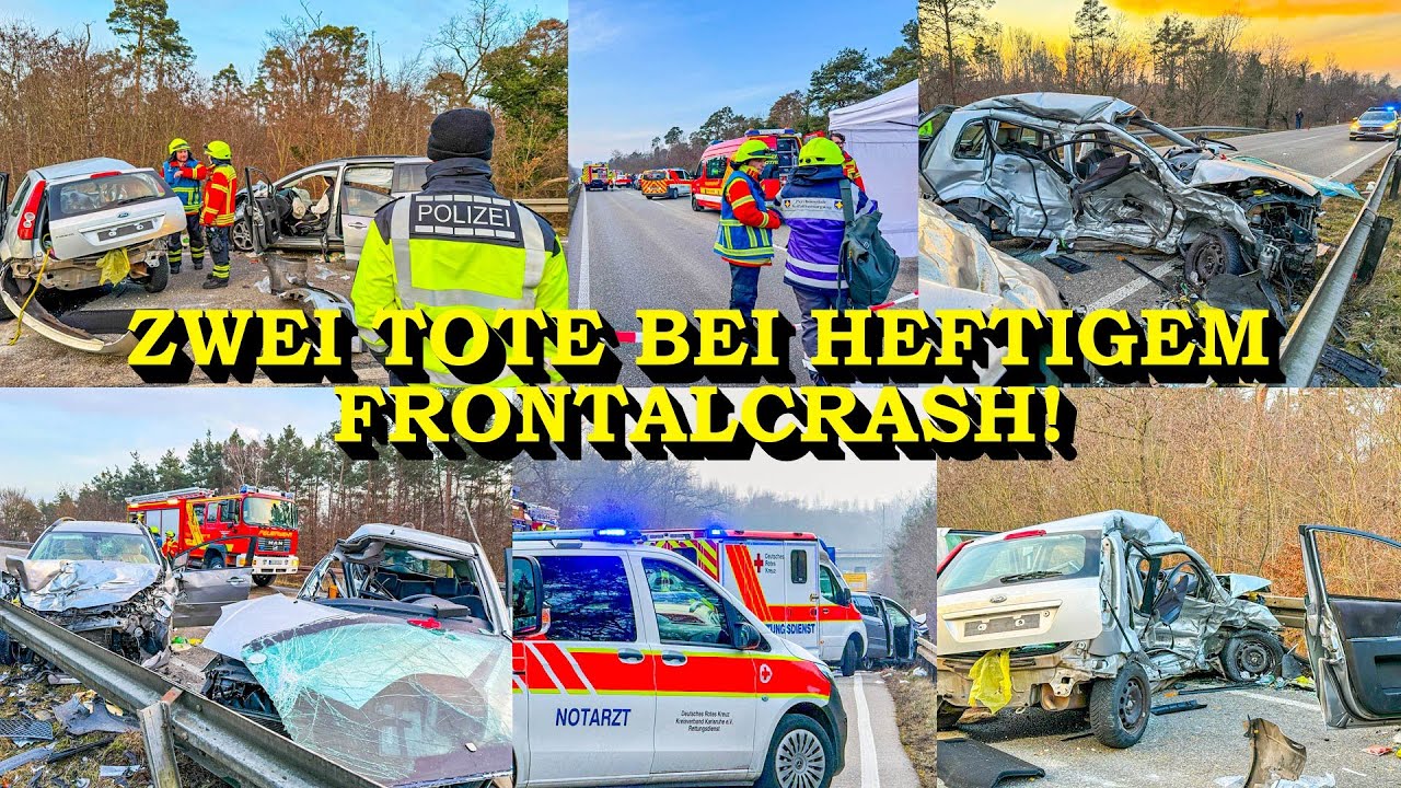 +++ ZWEI TOTE BEI HEFTIGEM FRONTALCRASH +++ ZWEI HUBSCHRAUBER & FEUERWEHR & SEELSORGER IM EINSATZ