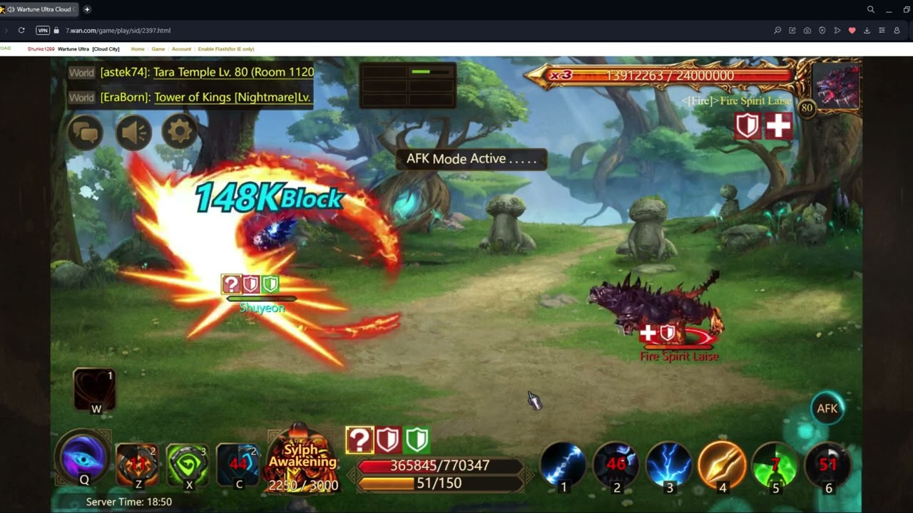 [Wartune Ultra] Elemental Forest (Hell) - 545k Mage solo