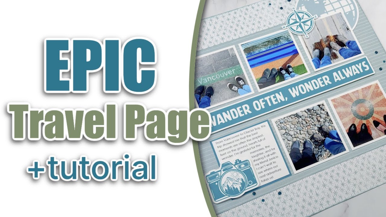 Travel Scrapbook Layout #2 | Alaska | Free Cricut Design Space File + Full Tutorial