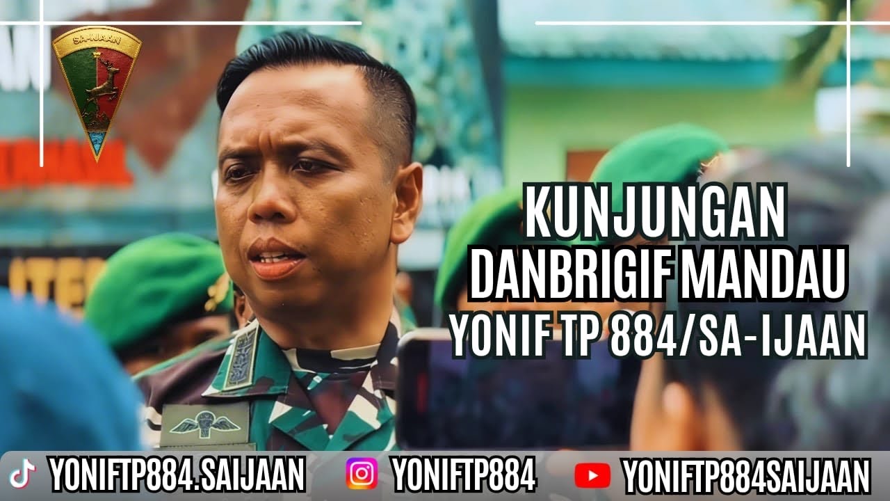 KUNJUNGAN DANBRIGIF 86 MANDAU KE YONIF TP 884/SA-IJAAN