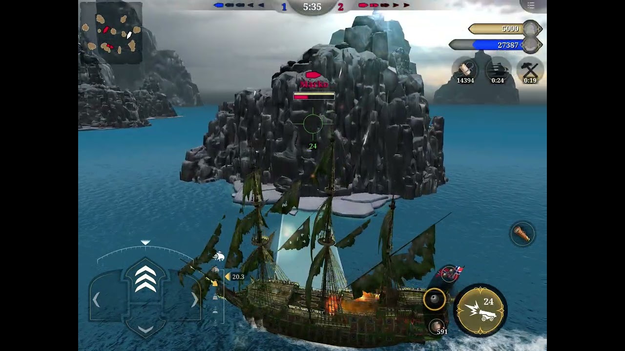 King of Sails - Marko’s Britannia had the longer range but Tornado of Souls made good use of cover.