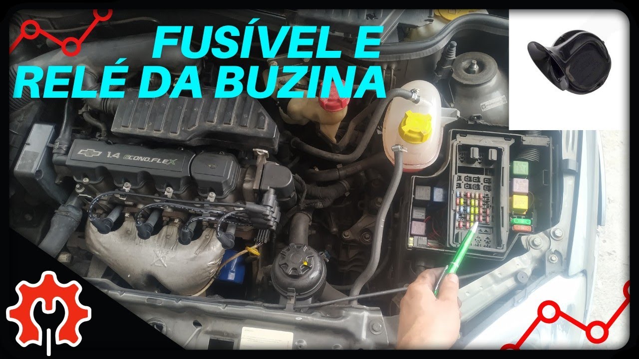 Localização do fusível e relé da Buzina  Chevrolet Corsa e Montana 🚙🔧
