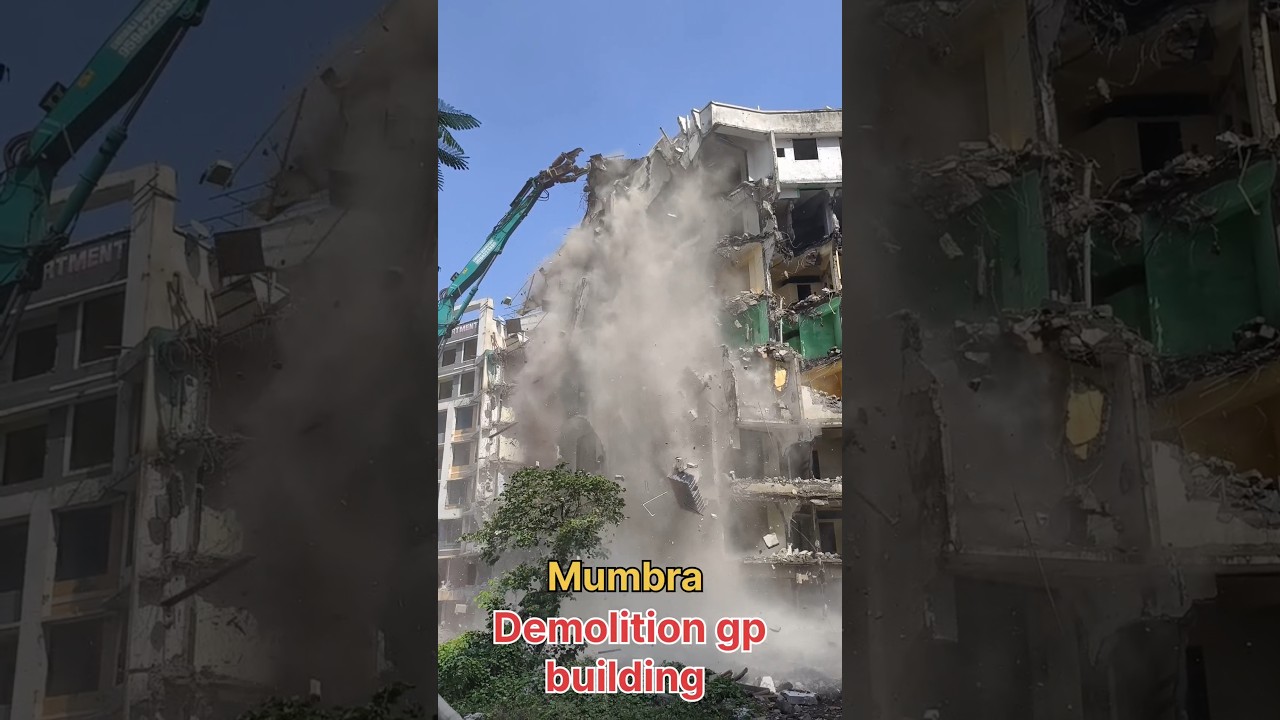 Demolition gp building mumbra 2025#dosti road#shorts#ytshorts