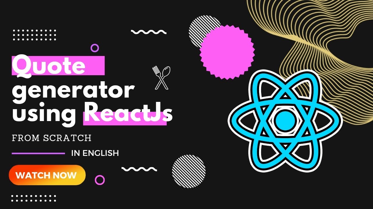 How to create Quote Generator from Scratch using ReactJs. #reactjs #programming