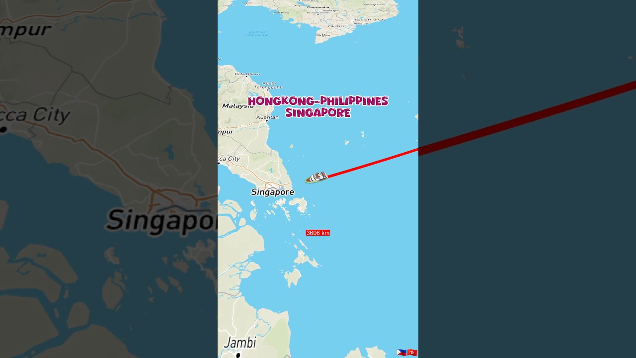 Hongkong-Philippines-Singapore #travel #avaiation #map #shorts