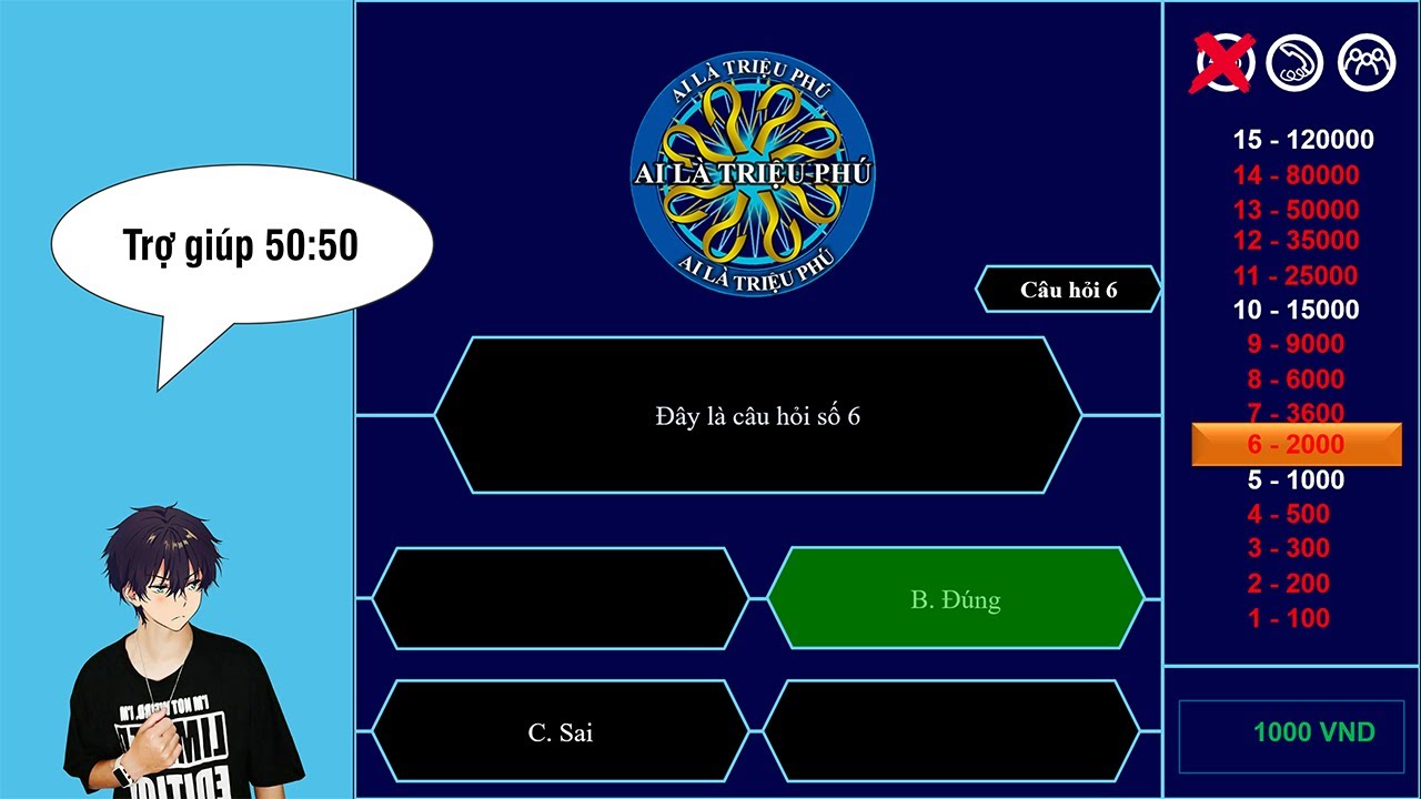 Game PowerPoint - Ai là triệu phú - Who Is The Millionaire