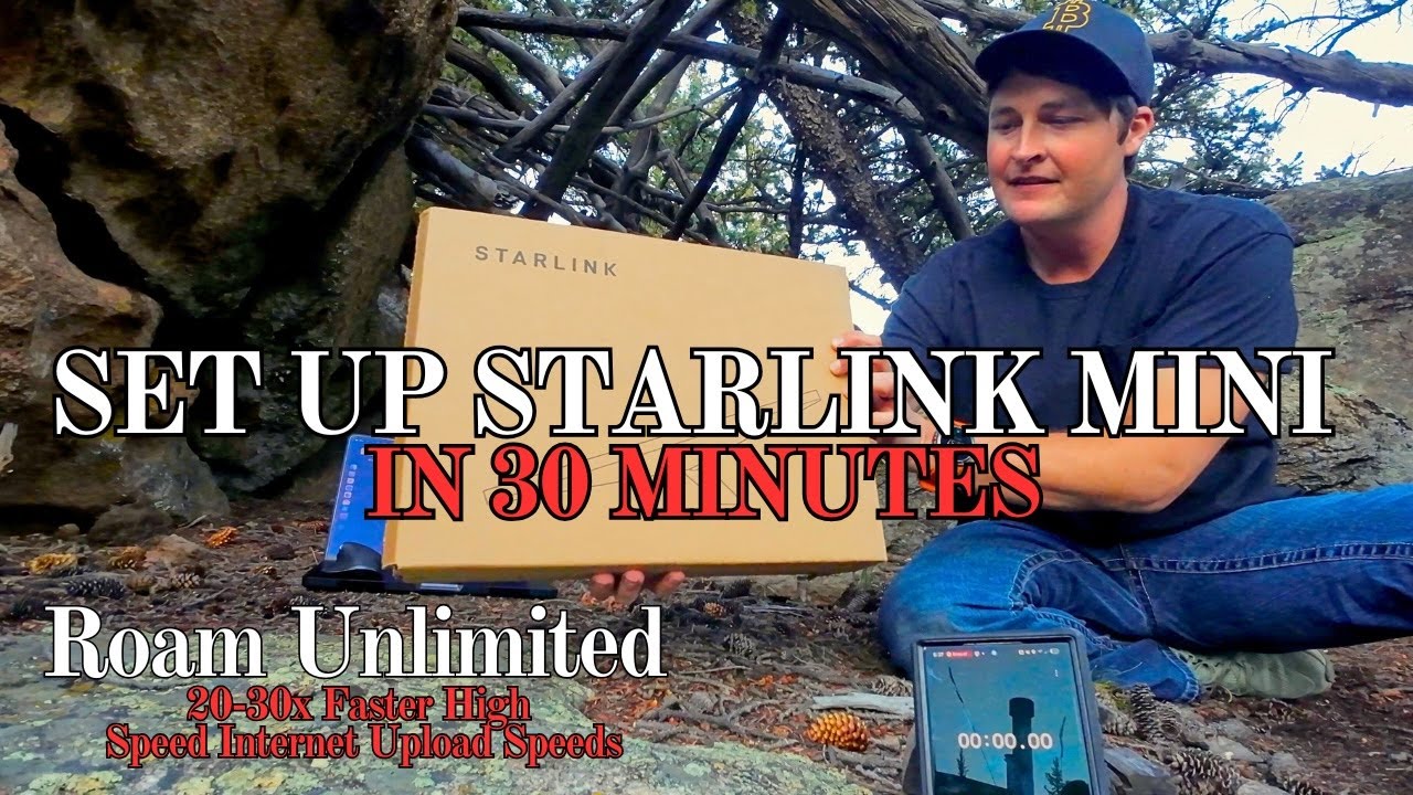 Настройка Starlink Mini + безлимитный тарифный план Roam, активируемый за 30 минут с помощью голо...