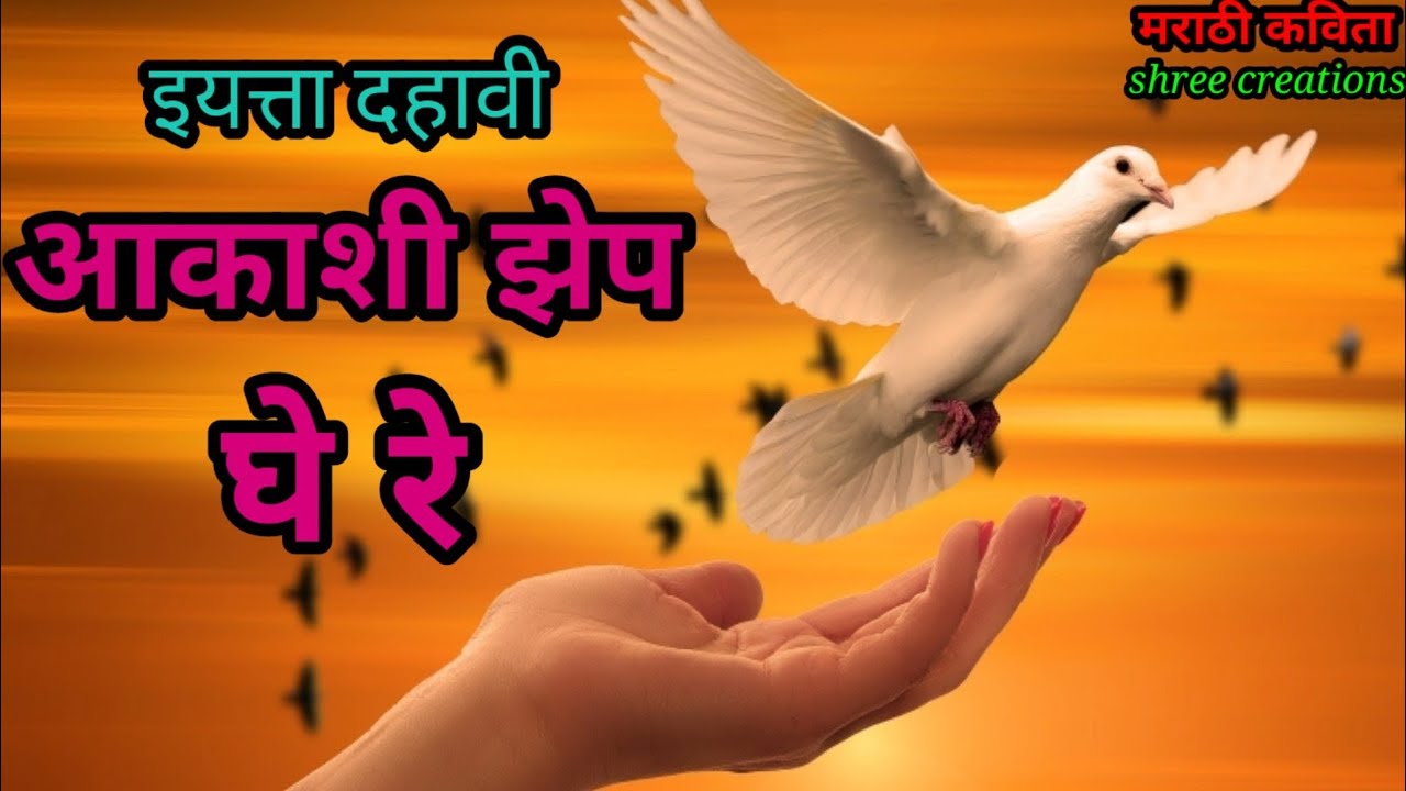 आकाशी झेप घे रे ।   इयत्ता दहावी। मराठी कविता । श्री क्रिएशन्स्