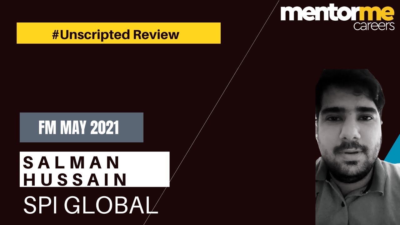 Salman Hussain, SPI Global- Chennai- Review- Mentor Me Financial Modeling Online Course