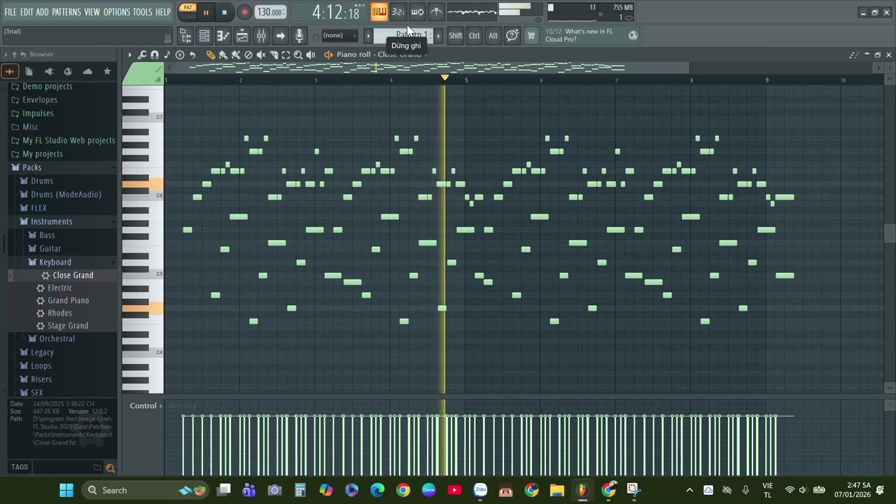 one voice piano opening