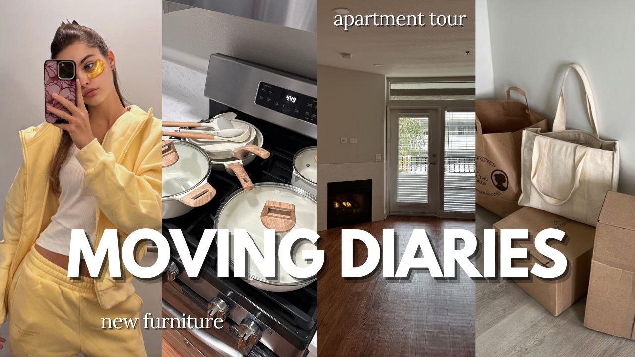 MOVING DIARIES ♡ apartment tour, new furniture, unpacking, apartment essentials haul