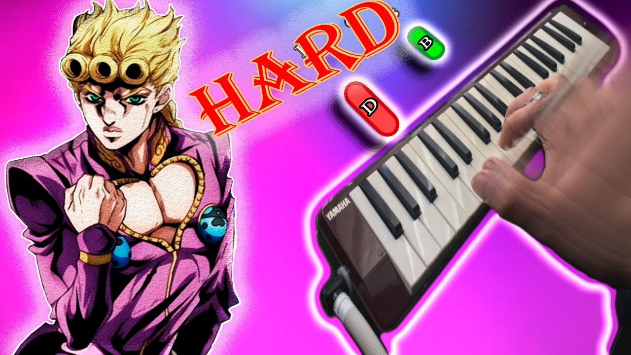 Giorno's Theme  - Il vento d'oro  🎹 DIFICIL TUTORIAL Melodica  (Melodica♣Chan)