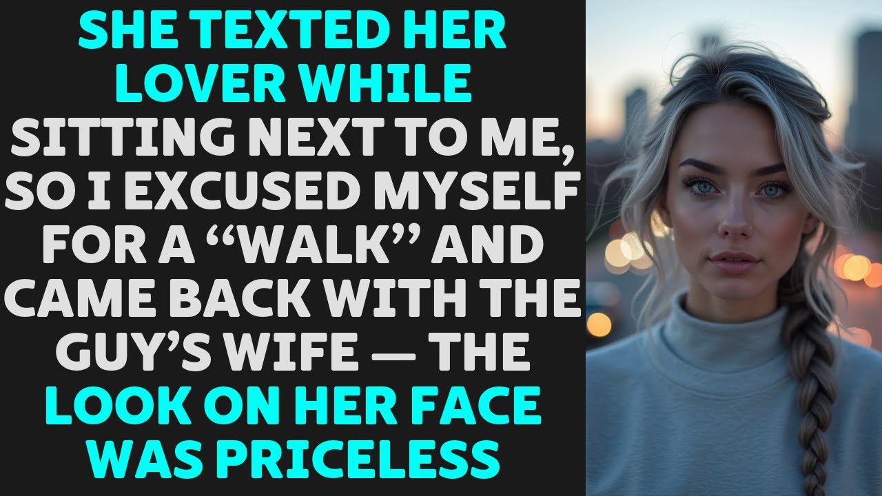 She texted her lover next to me, so I returned with his wife — her reaction was unforgettable